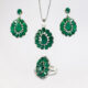 Conjunto em Prata 925 e Esmeralda – Intelecto, Paz e Vitalidade