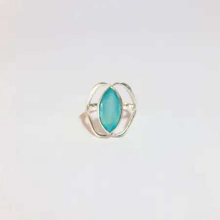 Anel em Prata 925 com Crisoprásio - Paz Interior e Elegância