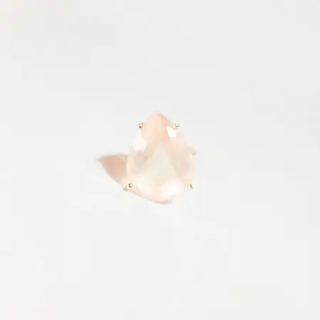 Anel em Prata 925 com Quartzo Rosa - Amor e Harmonia