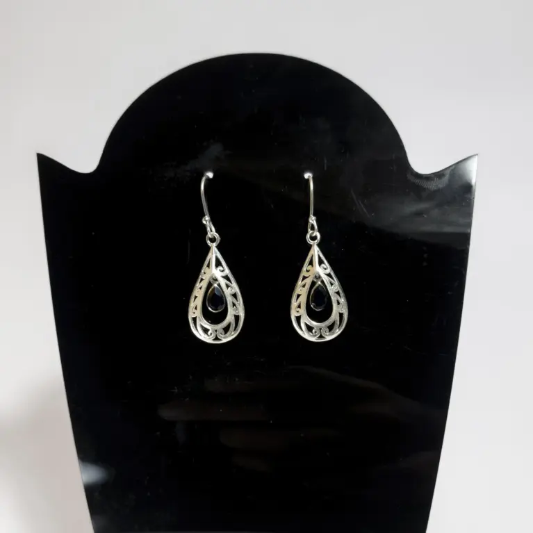 Brincos em Prata 925 com Ônix - Força e Proteção