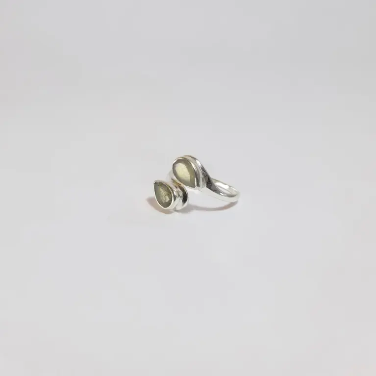 Anel em Prata 925 com Labradorita - Brilho Místico e Transformador