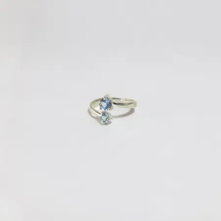 Anel em Prata 925 com Topázio Azul - Clareza e Intuição