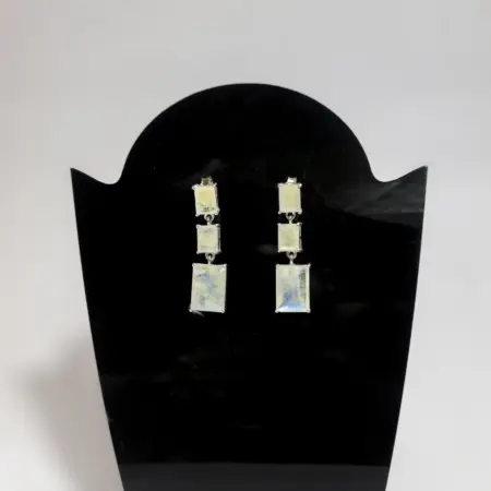 Brincos em Prata 925 com Pedra da Lua - Intuição e Equilíbrio