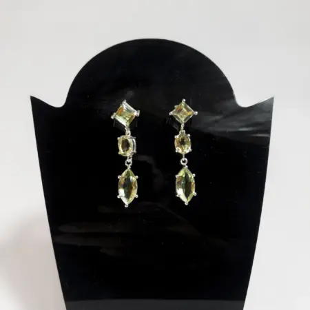 Brincos em Prata 925 com Praziolita - Renovação e Compaixão